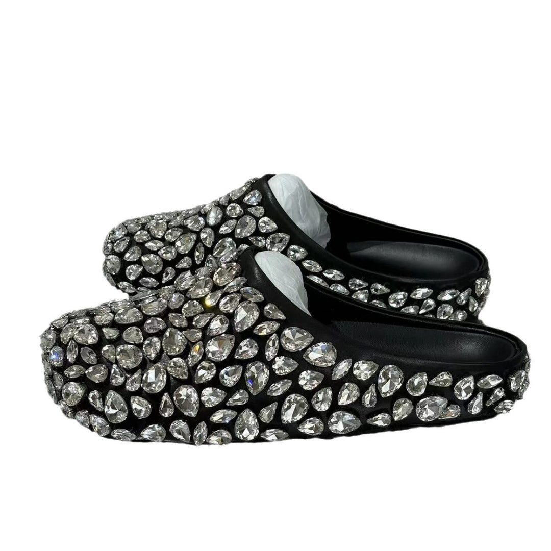 Femme Rhinestone-belagte Slipper Clogs Stilla