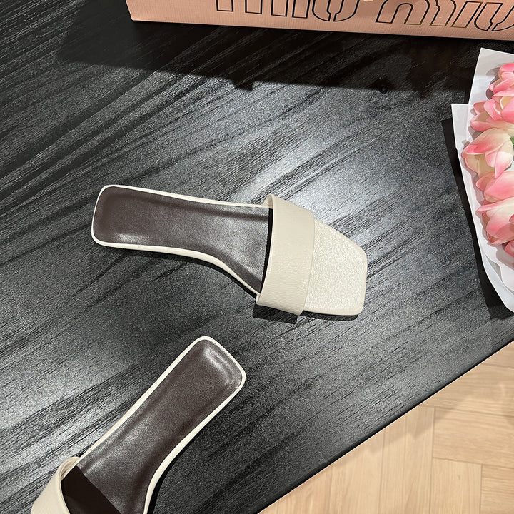 Damer Minimalistiske Åbne Tåsandaler med Tykk Sål Stilla