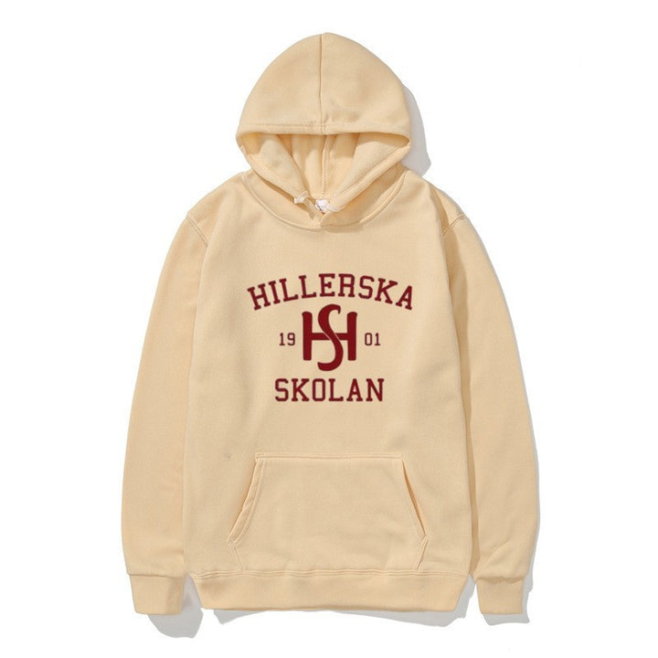 Kvinders hætte sweatshirt med klassisk skolemotiv og hyggelig indvendig for.