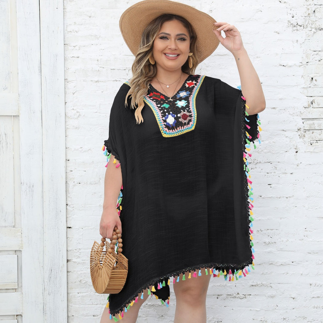 Femme Stilfuldt Broderet Strandcover-Up Stilla