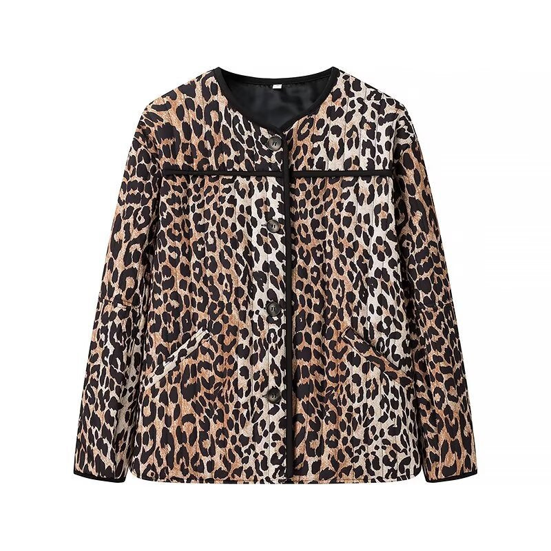 Kvinders modejakke i trendy leopardmønster Stilla