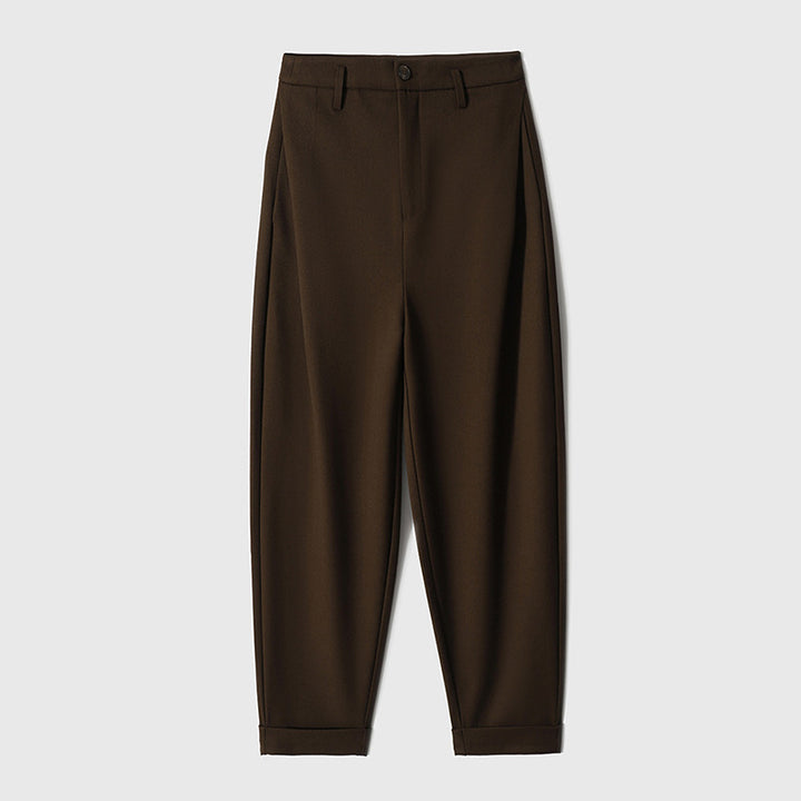 Damevidde Chino-bukser med elegante folder og høj talje Stilla