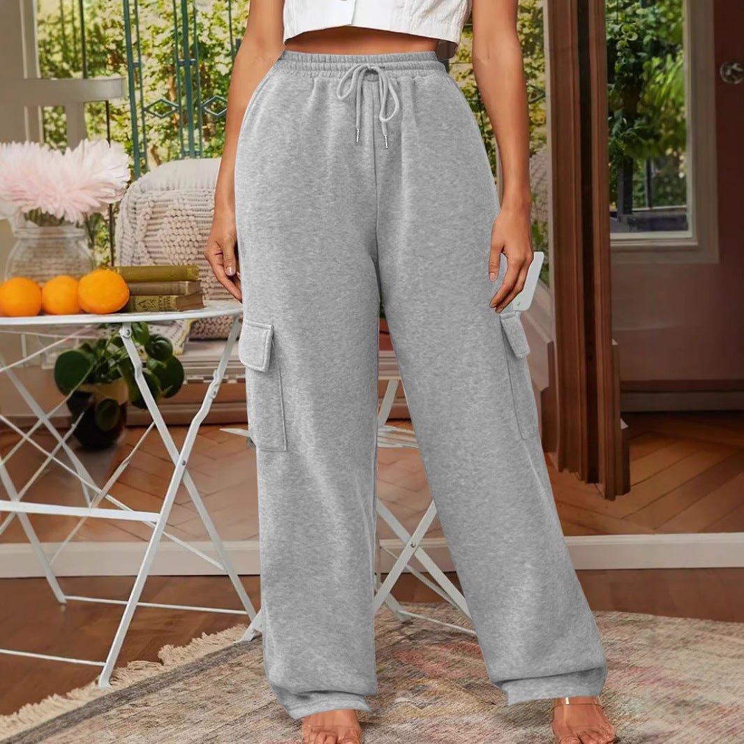 Dame Afslappet Fit Utility Cargo-Bukser Stilla