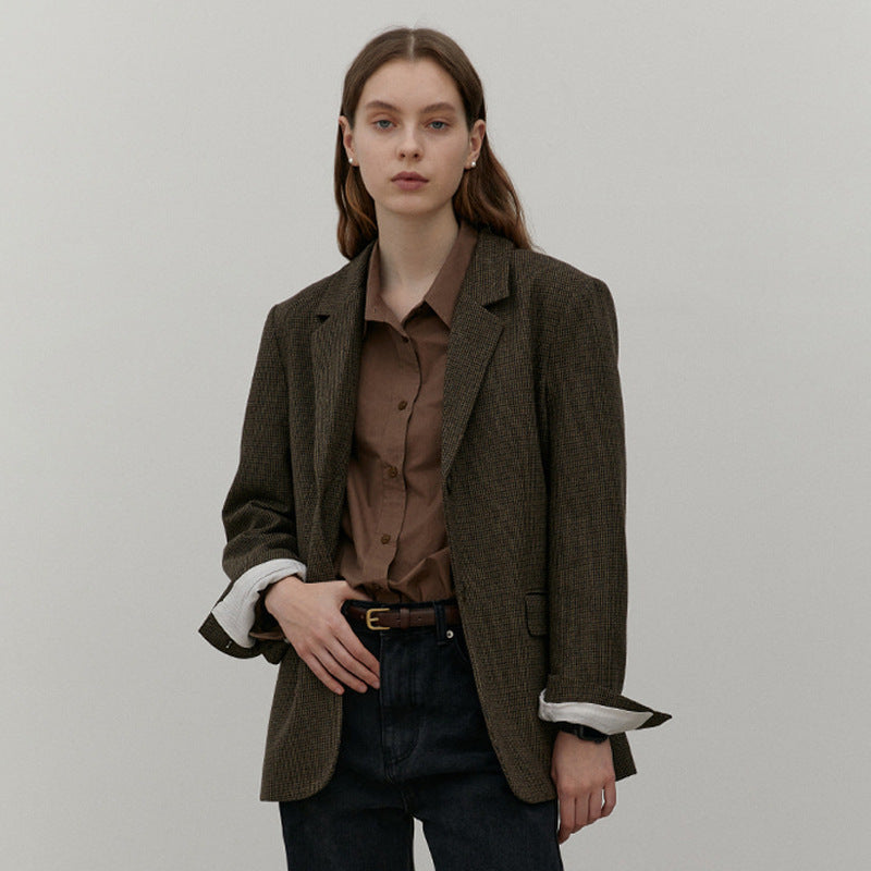 Damer Klassisk Langærmet Bluse med minimalistiske Knapdetaljer og afslappet Snit Stilla