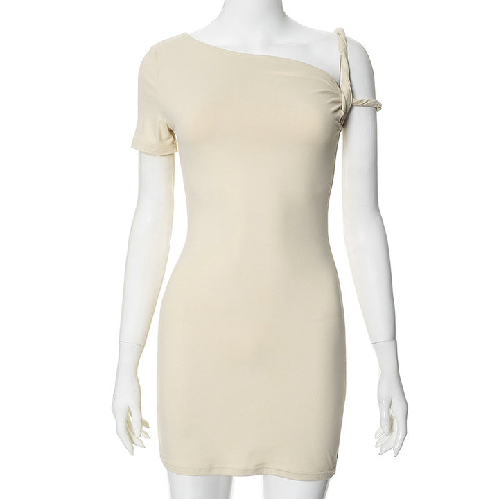 Femme One-Shoulder Tætsiddende Minikjole Stilla