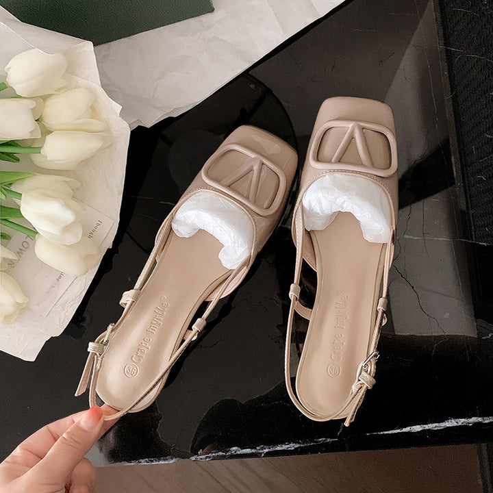 Dame Sling-Pumps med trendy rem og dekorativt spænde-design Stilla