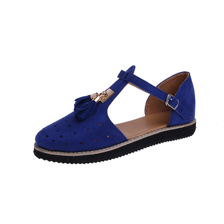 Dame elegante Ballerinas med moderne kvastdetalje og justerbar rem Stilla