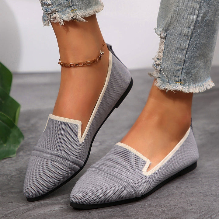 Dame Mode Slip-On Ballerinas med åndbar struktur Stilla