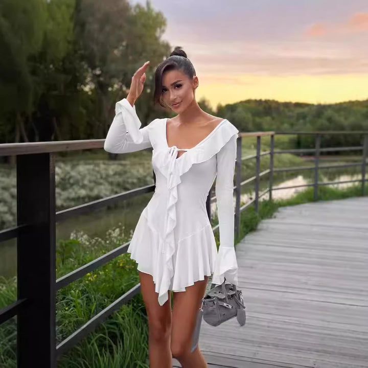 Femme Elegante Ryschet Mini Kjole Stilla