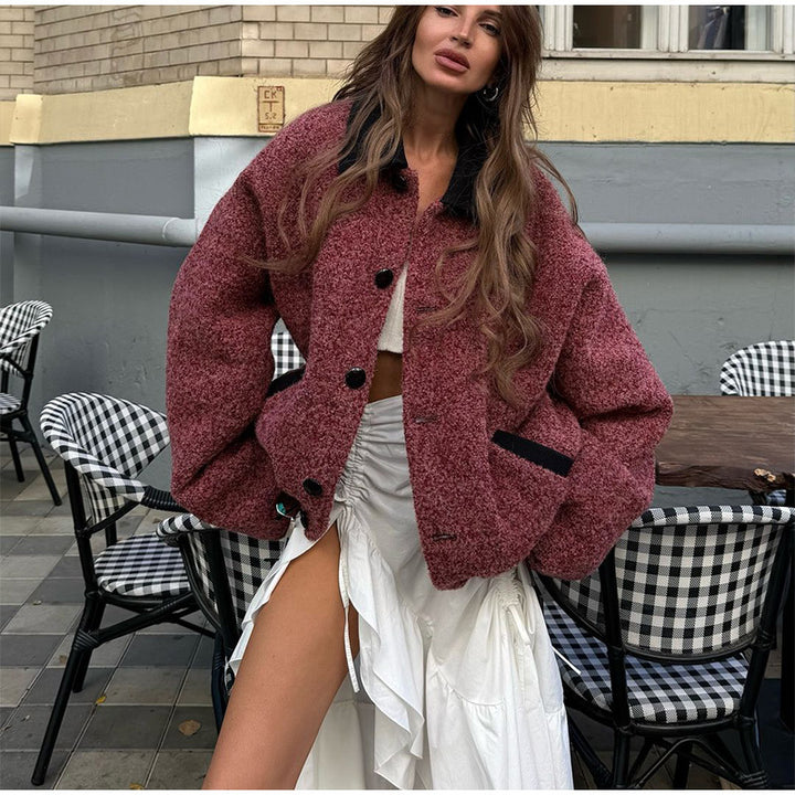 Dame oversized uldjakke Stilla