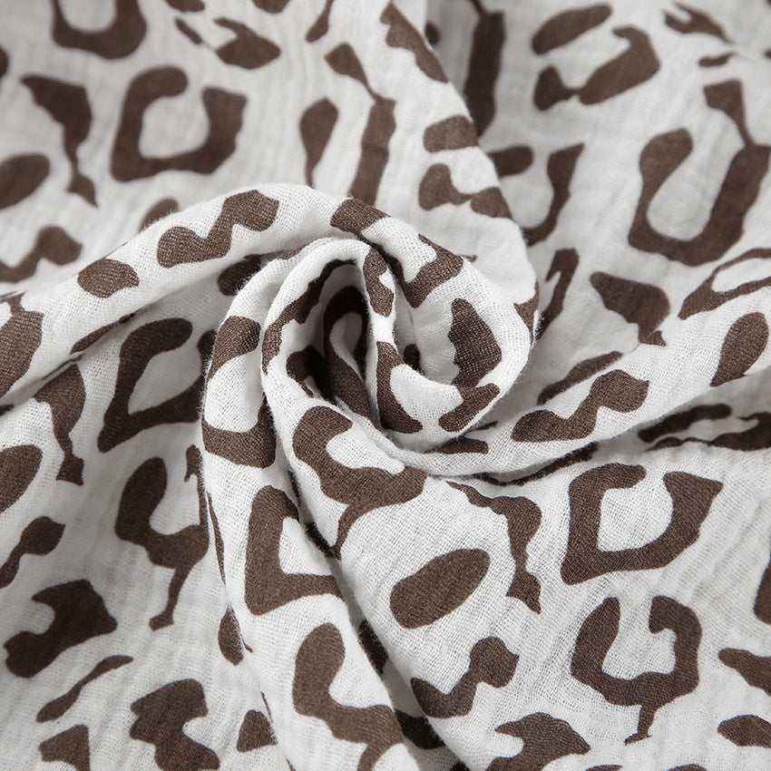 Dame casual Kimono-nattøj i leopardmønster Stilla