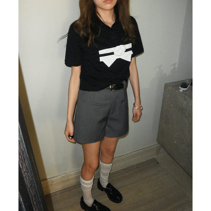 Dame Bermuda-shorts med sidelommer og smart snit Stilla