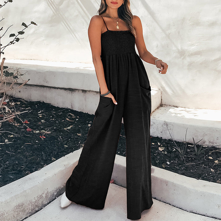 Kvinder Casual Jumpsuit med Bred Skæring og Praktiske Lommer Stilla