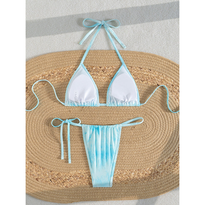 Dame Tie-Front Triangle Bikini Sæt Stilla