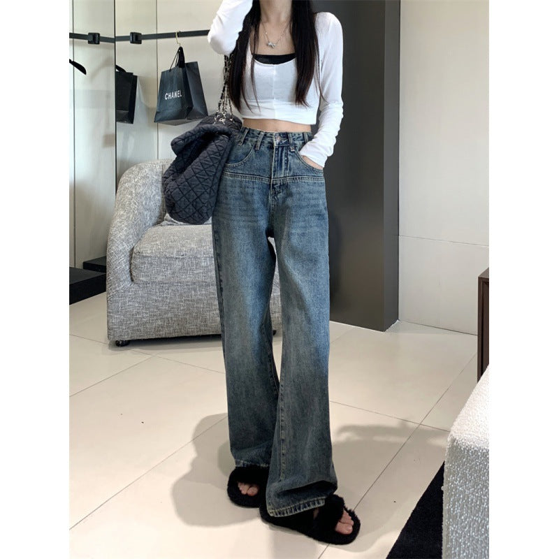 Kvinders brede skår vintage jeans Stilla