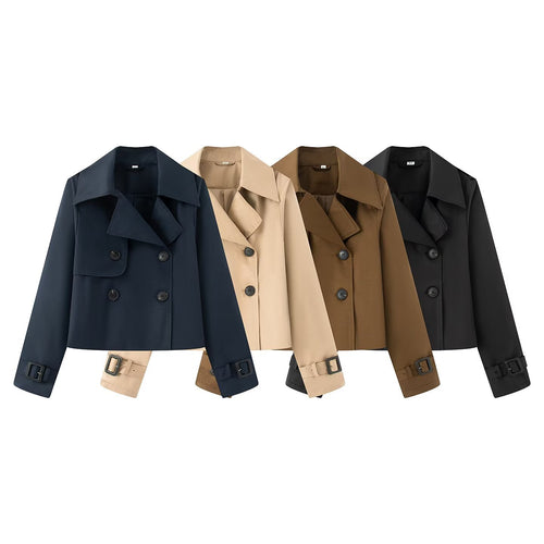 Dame elegant trenchcoat-jakke med klassiske detaljer Stilla