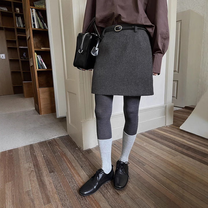Dame elegant miniskørt med taljebælte Stilla