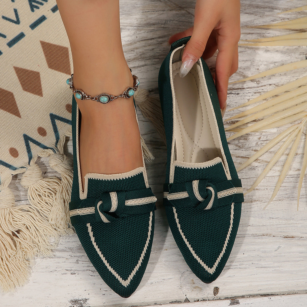 Dame Slip-On Mokasiner med elegant knude-detalje Stilla