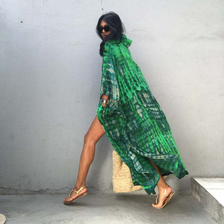 Dame Let Hoodie Strand Kaftan Stilla