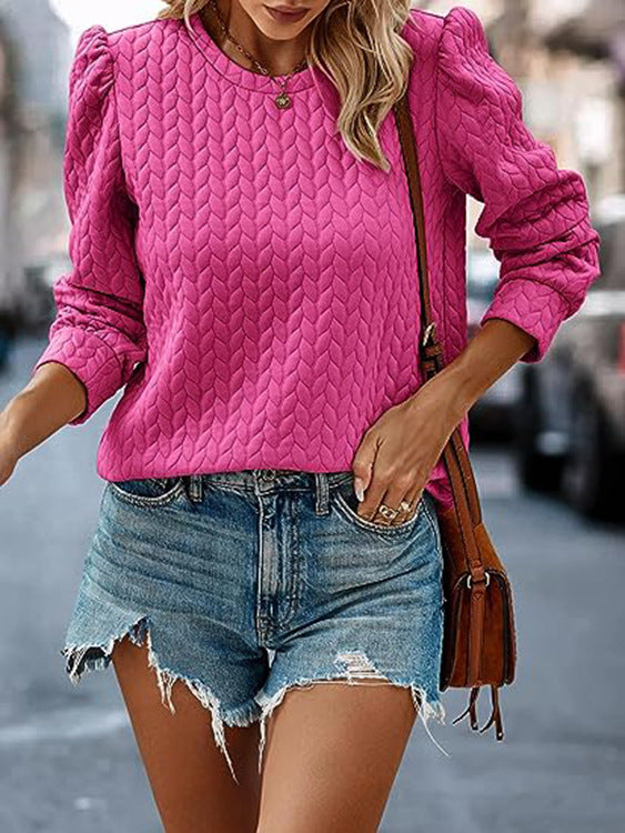 Dame modernej sweatshirt med struktureret design Stilla