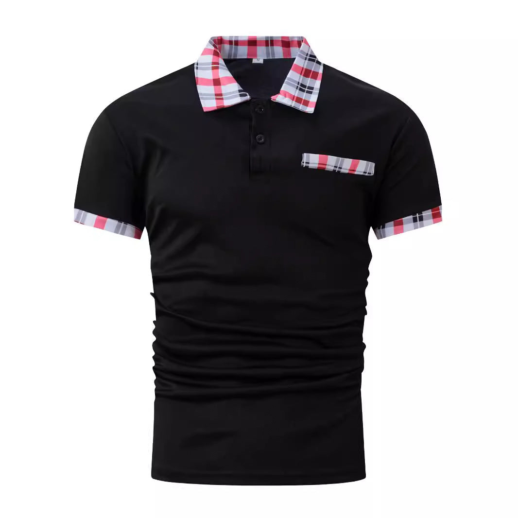 Herrer polo skjorte med moderne ternet mønster og elegant snit Stilla