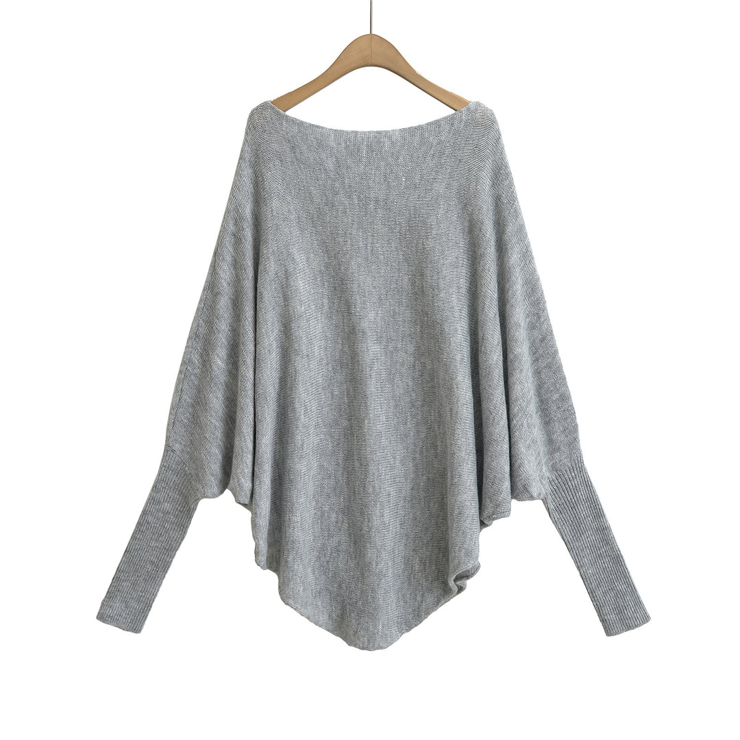 Dame Oversized Pullover med asymmetrisk snit og blød struktur Stilla