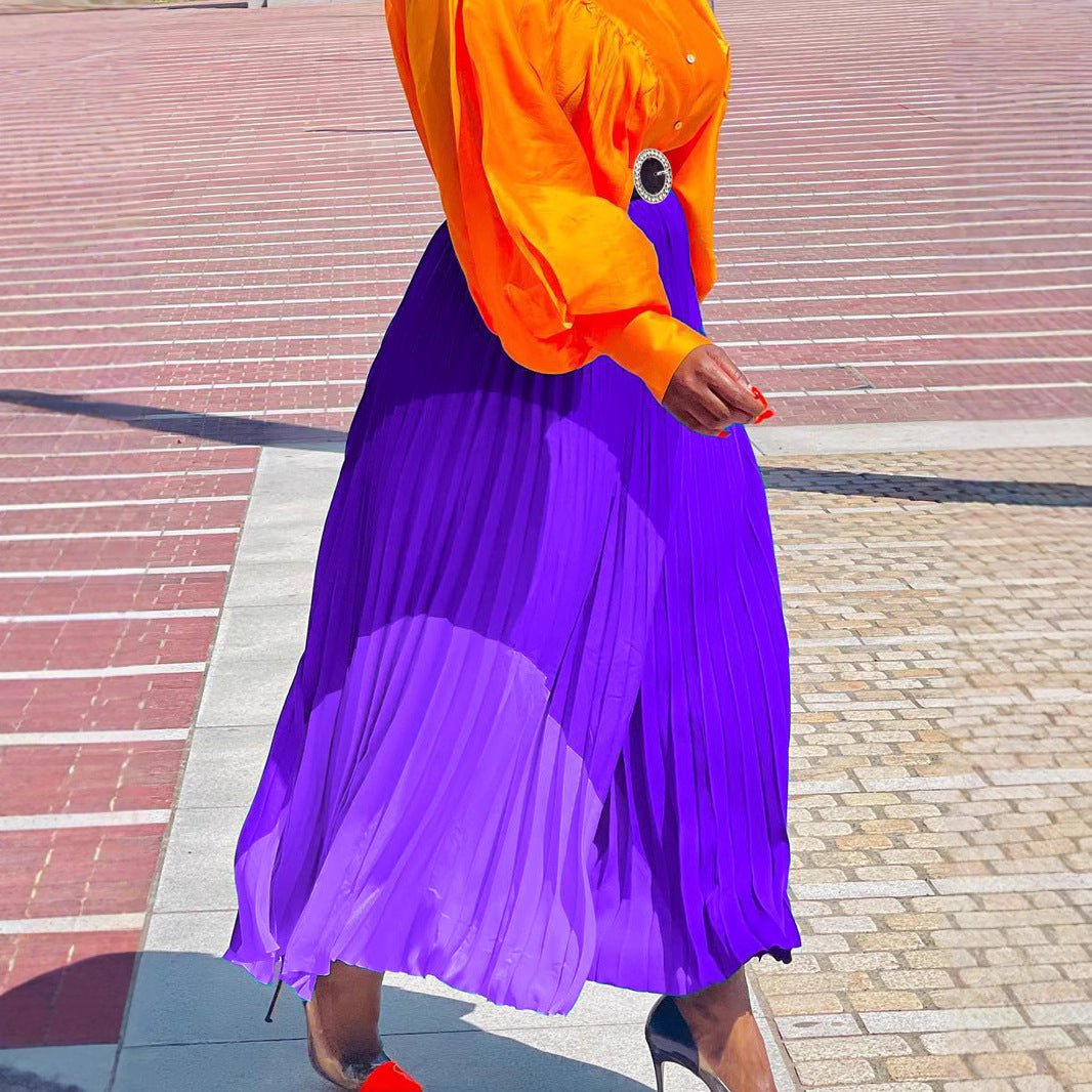 Dame Maxir skirt med plisseret design og elegant taljering Stilla