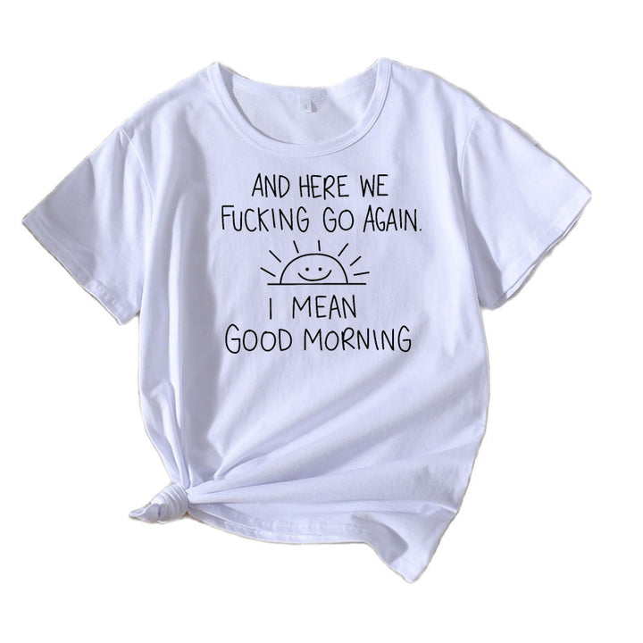 Dame Relaxed Fit Grafik Citater T-Shirt Stilla