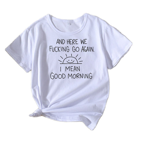 Dame Relaxed Fit Grafik Citater T-Shirt Stilla