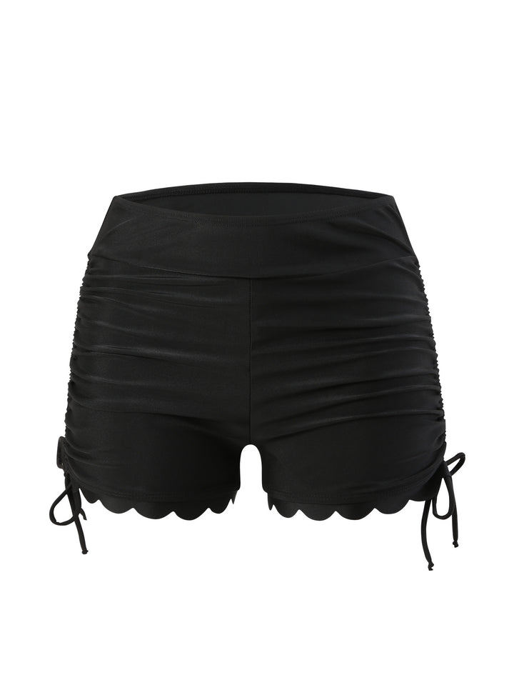 Dame Sporty Badebukser med moderne flæse-design og justerbare sidesnøringer Stilla
