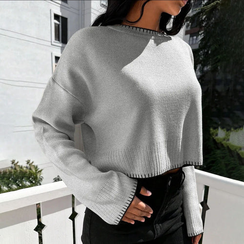 Kvinderne korte sweater med tekstureret design og afslappet snit Stilla