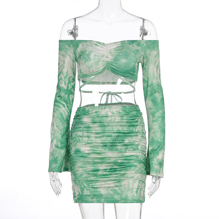 Dame Raffineret Minikjole med Off-Shoulder Design og Rynkning Skovae