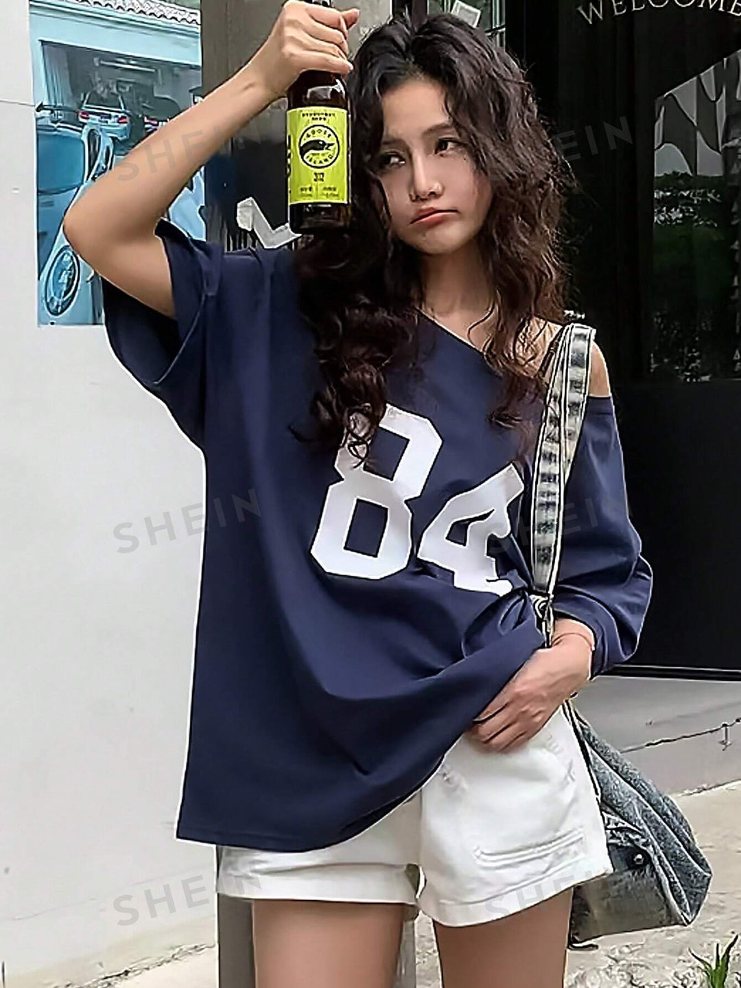Dame Off-Shoulder Sport T-Shirt Stilla