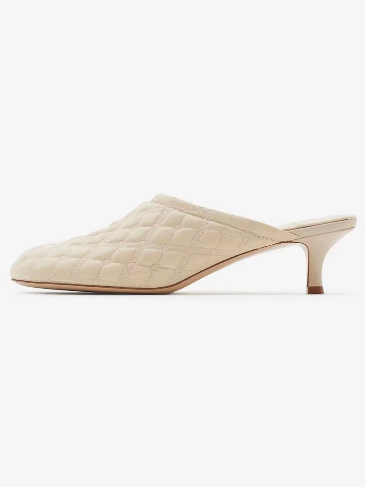 Femme polstret slippers med skulpteret hæl Stilla