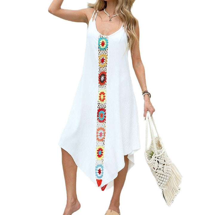 Femme Asymmetrisk Bohemian Strandkjole Stilla