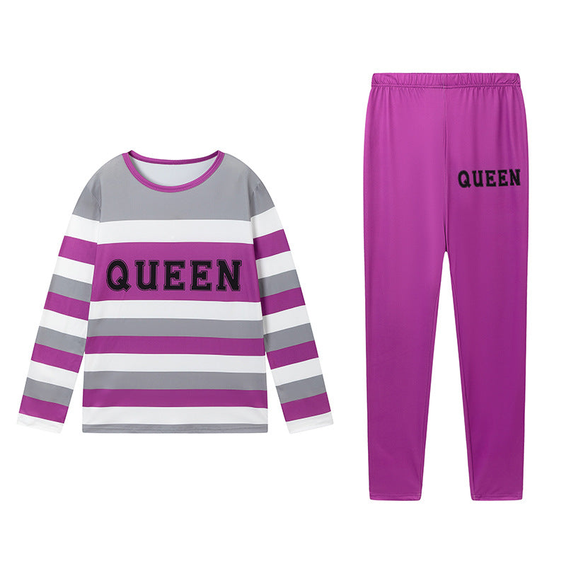 Femme Cozy Stribet Loungewear-Sæt Stilla