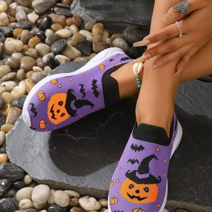 Dame fritidssko med Halloween-motiv og skridsikker sål Stilla