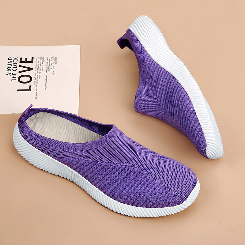 Dame nan ultralet Slip-On fritidssko med sømløs netstrik, ergonomisk hælflap og fleksibel bølge sål Skovae