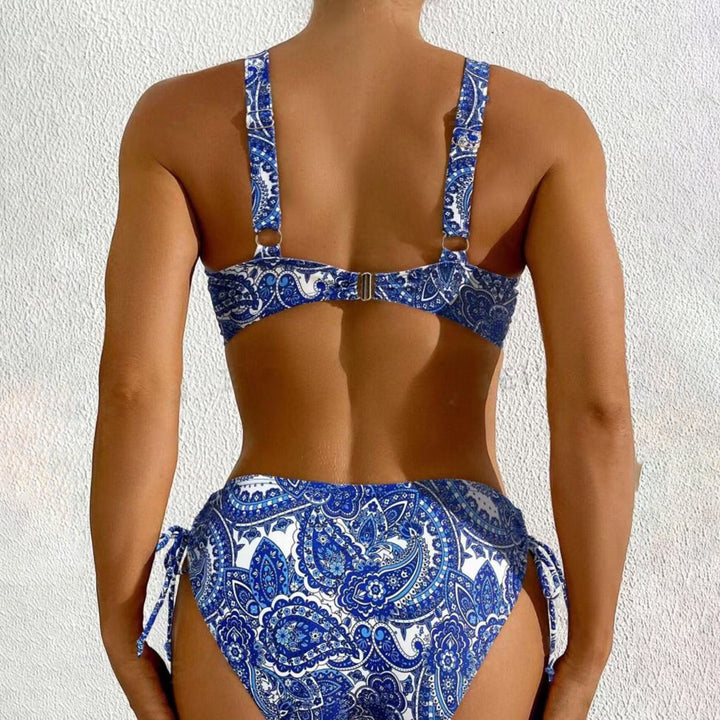 Dame Paisley mønster justerbart bikini sæt Stilla
