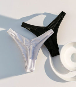 Dame Bikini-bukser med høj benudskæring og elegant snit Skovae