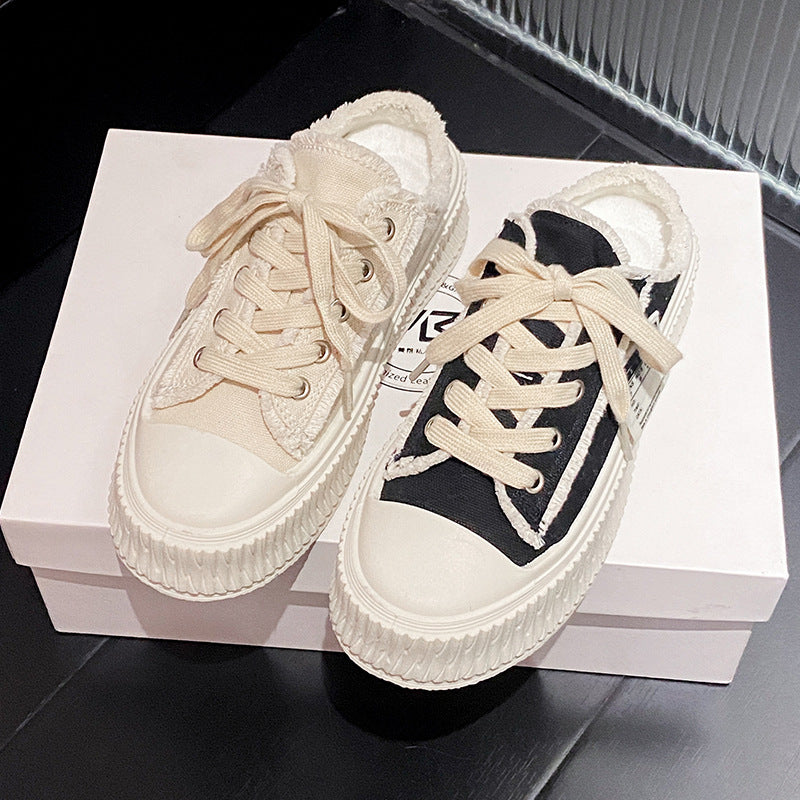 Dame Slip-On Plateau-Sneakers med åndbar overfladestruktur og komfortabel sål Stilla