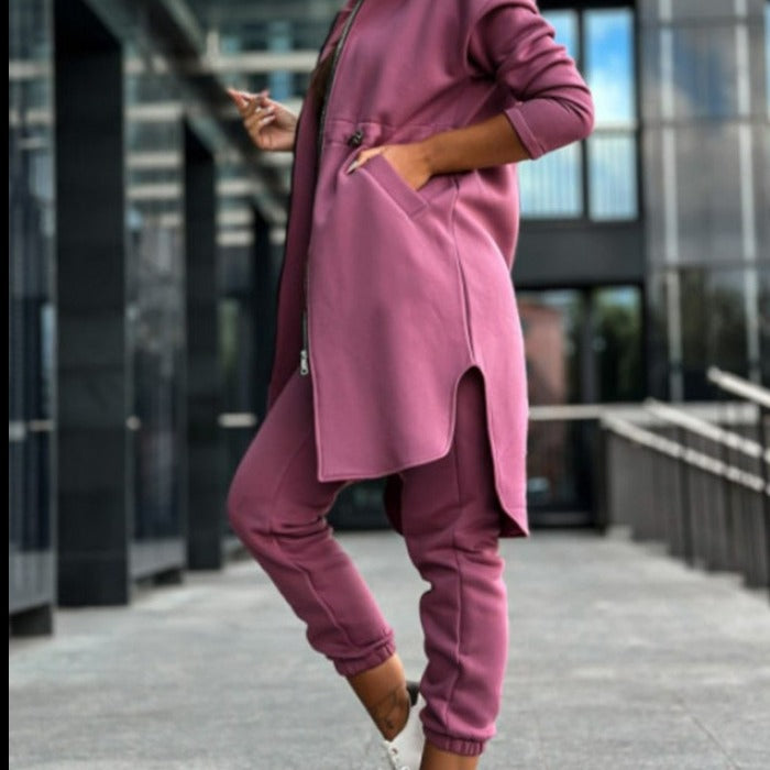 Dame sporty loungewear-sæt med hætte Stilla