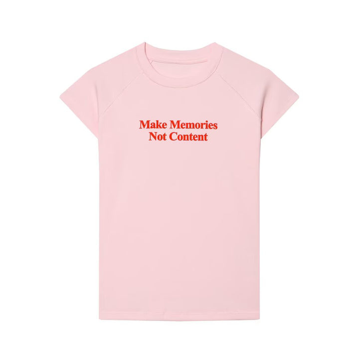 Dame T-shirt med kreativt slogan og løs pasform Skovae