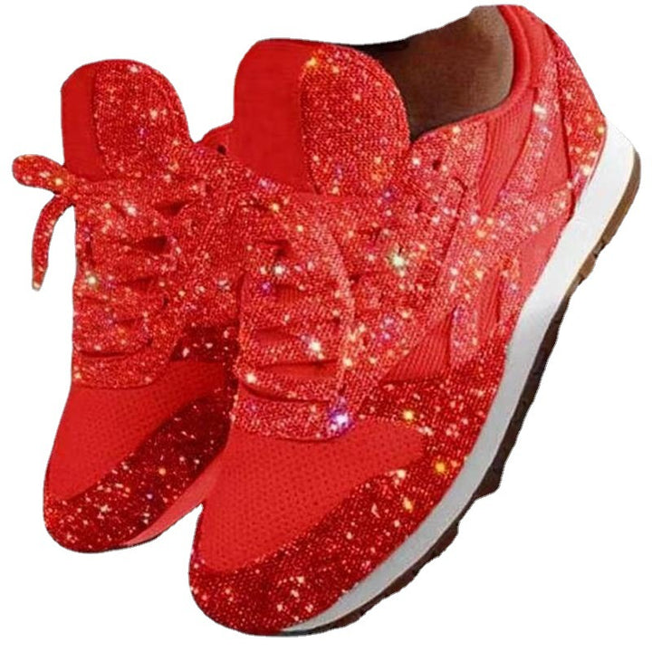 Dame Glitrende Fashion-Sneakers med innovativt design og skridsikker sål Stilla