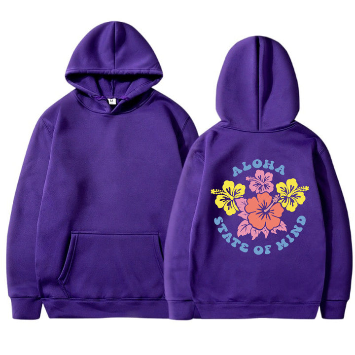 Kvinders hættetrøje med blomster aloha design og behagelig pasform Stilla