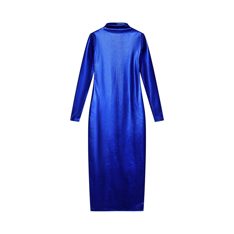 Dame Elegant Satin Maxikjole Stilla