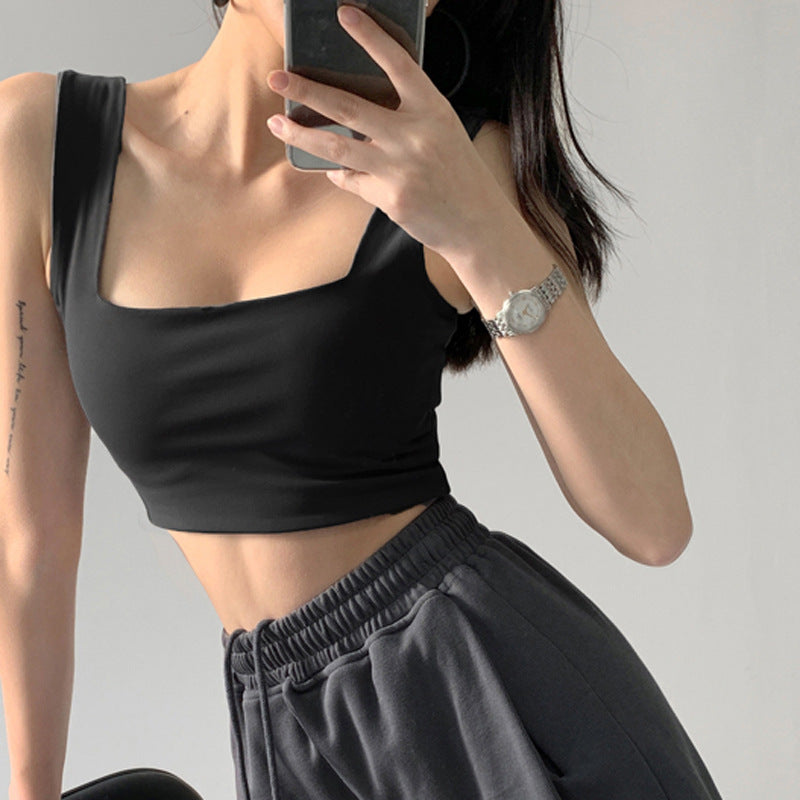 Femme Kvadrat-Udskæring Crop Top Stilla