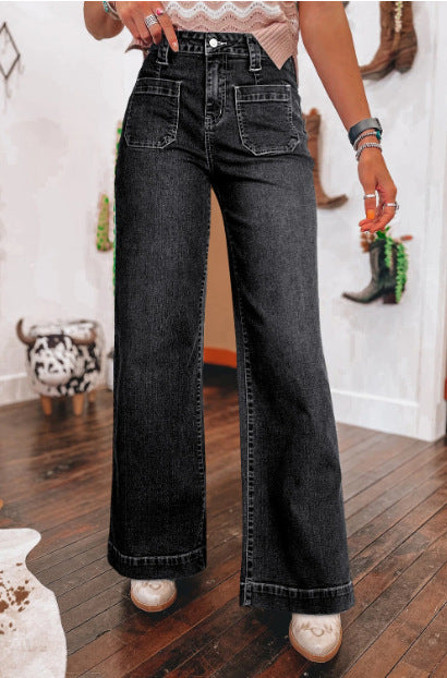 Dame Løst skåret Jeans med høj talje Stilla