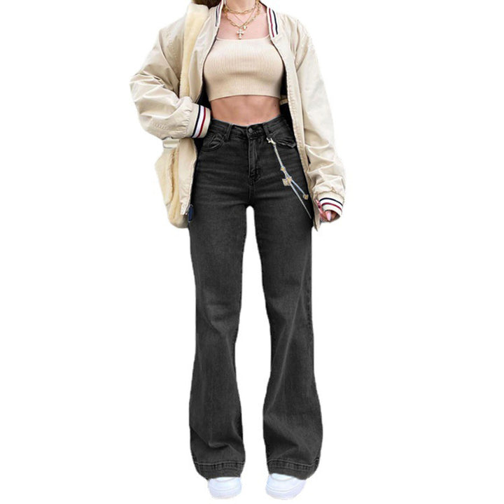 Dame Bootcut Jeans med høj talje og trendy vask Stilla