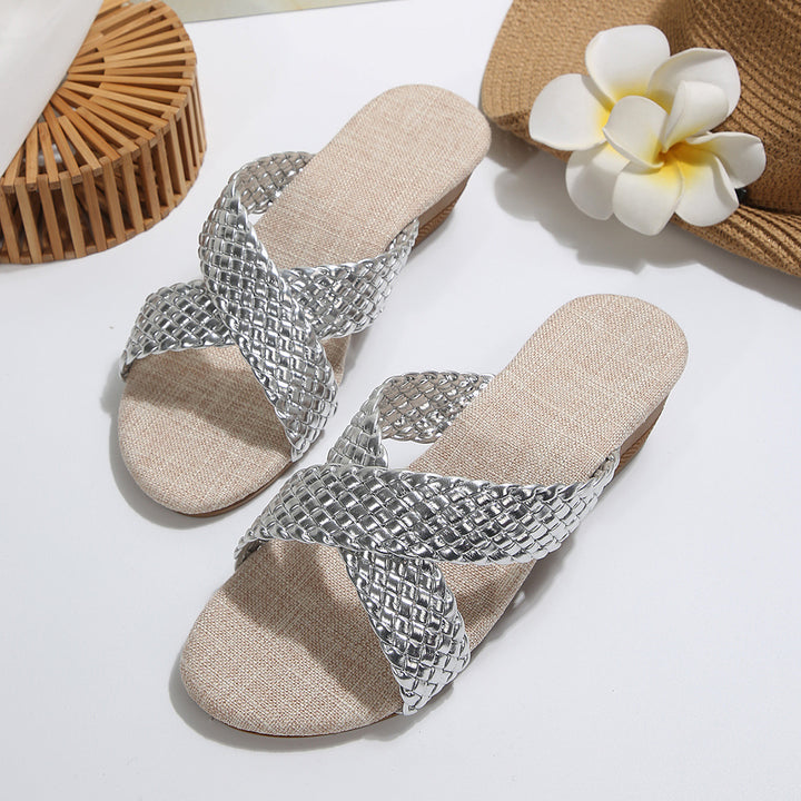 Dame Modische Wellness-Sandaler med flettet overdel og komfortable såler Stilla